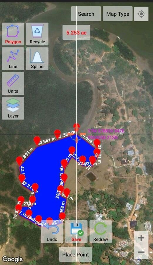 Majaoni/Mtwapa Creek planting site GPS map